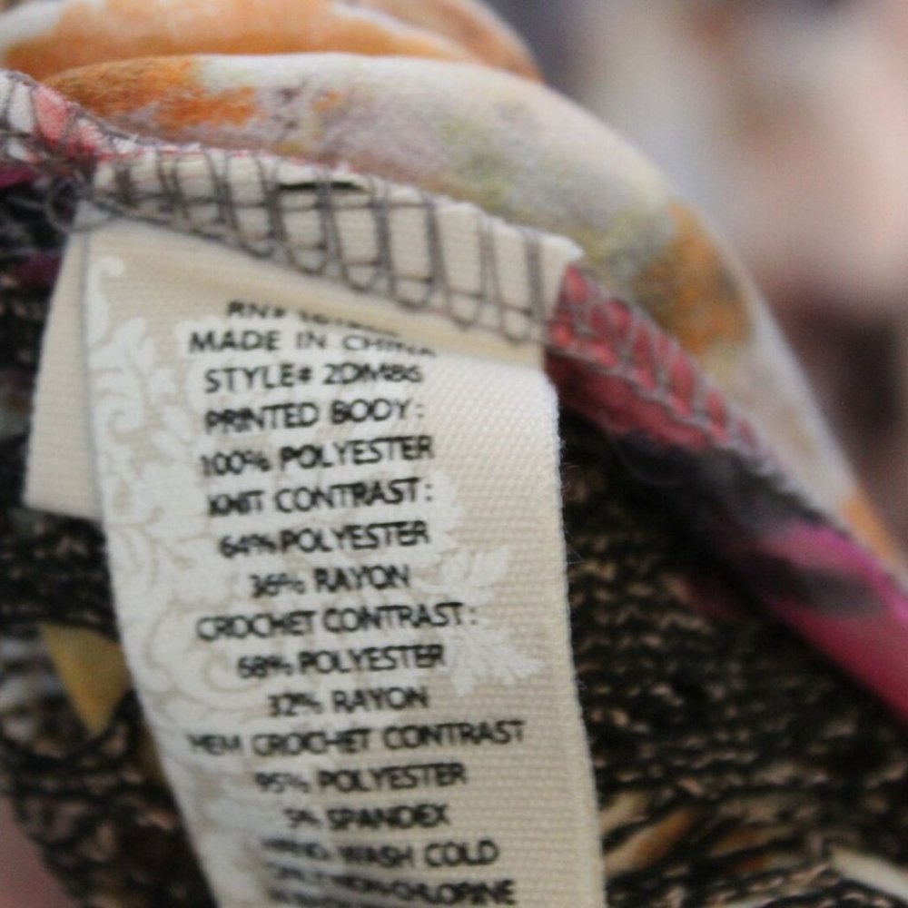 Soft Surroundings Sheer Crochet Adriana Open Vest Brown Women's Size OS H12785 - Picture 11 of 11